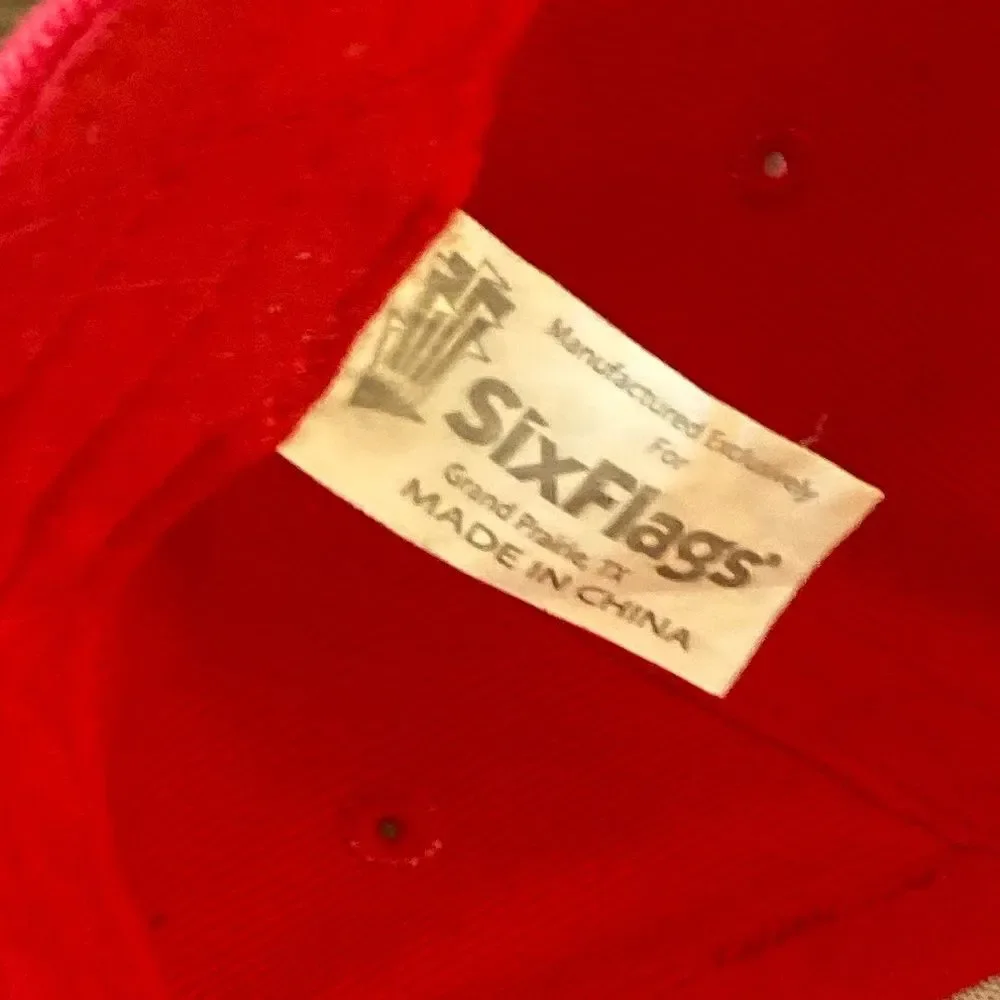 🧢SIX FLAGS HARLEY QUINN BASEBALL CAP/HAT Adjustable Good pre-owned condition